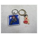 Lot(2) BETTY BOOP Vtg Keychains