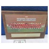 1981 BRONCOS Team Picture WoodMounted Decor