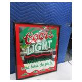 Mexico COORS LIGHT Beer Mirror EXC 18x21