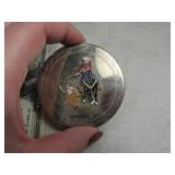 Steer Roping Rodeo Snuff Can Lid