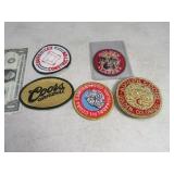 Lot(5) COORS 3"ish Round unique Patches