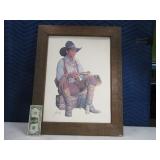 Classic Coors Cowboy WoodFramed Artwork