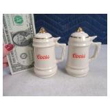 Coors MugLook PotteryType Salt&Pepper SET vtg