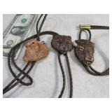 Buffalo~Bear~Deer Lot(3) Bolo Ties