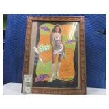 Signed Heidi Klum Halloween CoorsLight Poster frmd