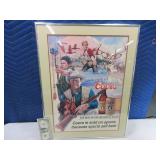 Vintage Rare COORS Hunting Sports Gun Poster Framd