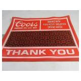 Vintage 18x13 Coors Bartop Padded Unique Mat