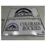 Lot(2) CO ROCKIES Metal License Plates