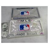 Lot(2) CO ROCKIES License Plate Holders