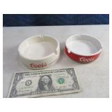 Lot(2) Vintage COORS Ashtrays pottery style
