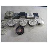 Vtg CO AVS Hockey Puck SET w/ Display Stand EXC