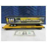 M.T.H. "Oscale" Train CAT Flatcar w/ Trailer Car C