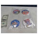 Lot(4) Broncos Button Pins Vintage