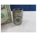 Jack Daniels No7 Metal Barrel Shot Type Glass Decr