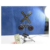 18" metal Upright RailRoad Look Crossing Decor