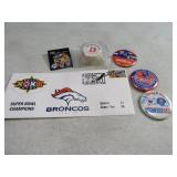 Lot(6) Broncos Buttons~Envelope~Pin Collectibles