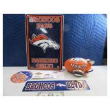 Lot(5) Broncos Collectibles ParkSign~Blimp~Button