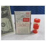 Mini Tabletop COORS 1974 Calendar & S/P Set