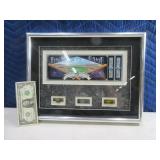 Rockies FINAL GAME MileHigh Ticket~Pin Set Framed