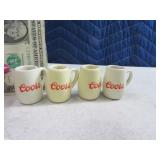 4pc Mini Vintage COORS Pottery 1" Mugs