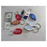 Lot(8) asst Coors poly/plastic KeyChains