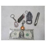 Lot(5) vtg Metal COORS Themed Keychains/Openers