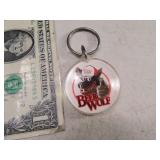 Vintage BEER WOLF round poly Keychain
