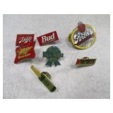 lot(7) Vtg Beer Themed Pins