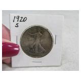 1920s Liberty Half Dollar Silver Fine Condition