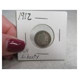 1912 Barber Dime FULL Liberty silver coin