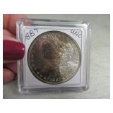 1887 UNC Morgan Silver Dollar *unique color*