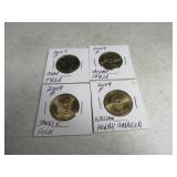 Lot(4) Presidential $1 Coins 2009
