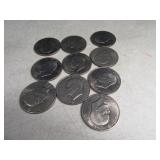 Lot(10) 1971 Eisenhower asst $1 Coins