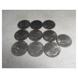 Lot(10) 1971 Eisenhower $1 Coins