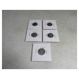 Lot(5) UNC 1943 Steel Cents Pennies