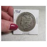 1901 Morgan Silver Dollar Coin *better date*
