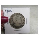 1906 Barber Head Silver Half Dollar