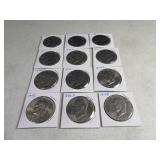Lot(12) asst Eisenhower $1 Coins in sleeves