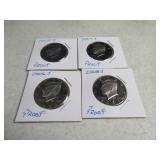 Lot(4) Kennedy 1/2 Dollar PROOF 2005/2008 Coins