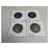 Lot(4) 1971-1974 Kennedy PROOF 1/2 Dollar Coins