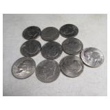 Lot(10) Eisenhower $1 Coin
