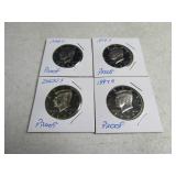 Lot(4) Kennedy 1997-2000 PROOF Half Dollars