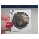 1891s Morgan SIlver Dollar *Heavy 2-side Tone*