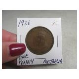 1920 Australia Penny Coin XF