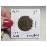 1915 Canada One Cent Coin XF