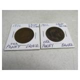 1902/1932 (2) Great Britain One Penny Bronze Coins