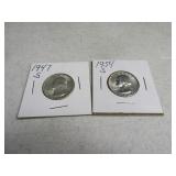 1947s & 1954s Silver Washington Quarters