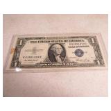 1935 US $1 Silver Certificate BlueLabel Bill