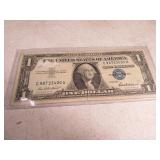 1957 $1 US Silver Certificate BlueSeal Bill