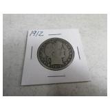 1912 Barber Half Dollar Silver Coin